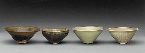 Appraisal: Two small brown glazed tea bowls Song Dynasty The first