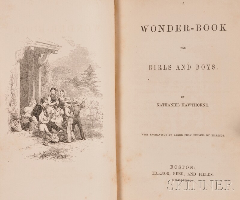 Appraisal: Hawthorne Nathaniel - A Wonder-Book for Girls and Boys Boston