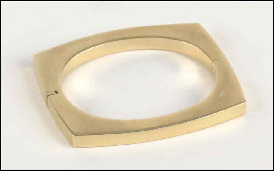 Appraisal: KARAT YELLOW GOLD BANGLE BRACELET Wt grams Condition No Specific