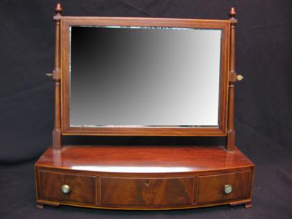 Appraisal: George III mahogany shaving mirror late th century H in