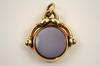 Appraisal: WATCH FOB - Antique agate and bloodstone watch fob with