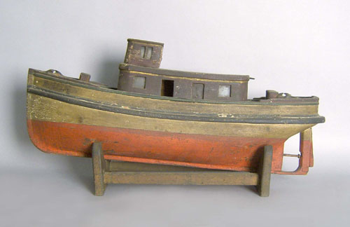 Appraisal: Painted tugboat pond model w