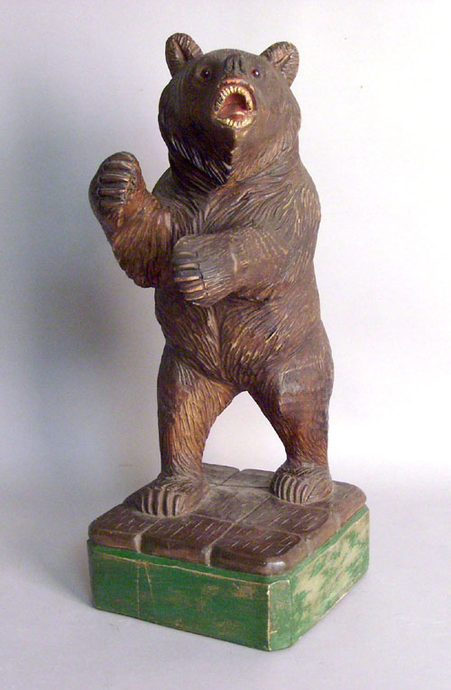 Appraisal: Carved figure of a bear early mid th c h