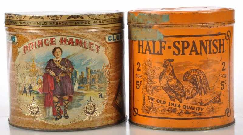 Appraisal: Lot of Round Cigar Tins Description Lot includes embossed Prince