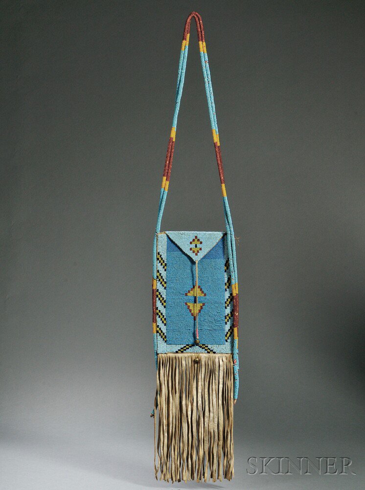 Appraisal: Blackfoot Beaded Hide Warrior's Bag c last quarter th century