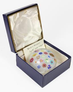 Appraisal: French art glass millefiori paperweight by Baccarat French art glass