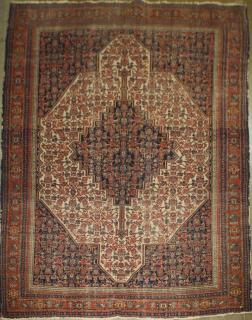 Appraisal: early th c Persian center medallion area rug uneven wear