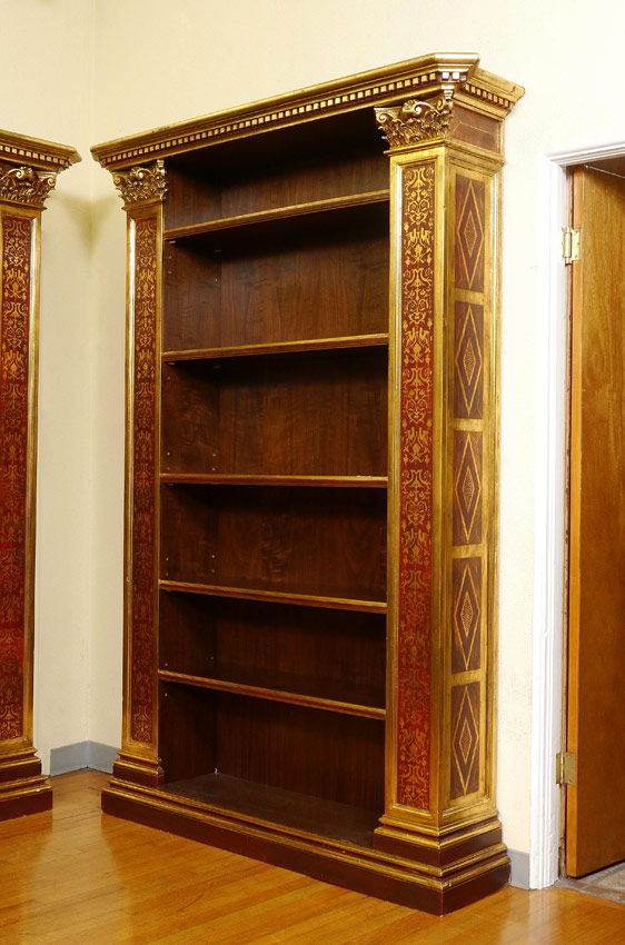 Appraisal: STRONG ARCHITECTURAL DETAIL BOOKCASE From Salamanca Spain Corinthian column front