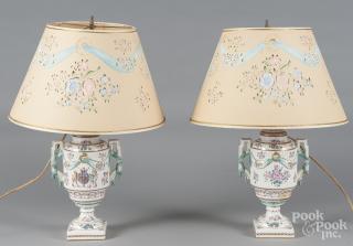 Appraisal: Pair of Samson porcelain table lam English Staniforth's patent Tantalus