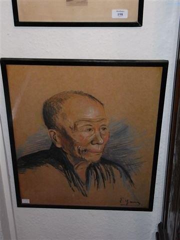 Appraisal: A COLLECTION OF FIVE PASTEL SKETCHES of Chinese figures each