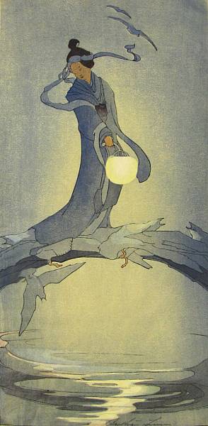 Appraisal: Bertha Lum - Two woodblock prints The first entitled Tanabata