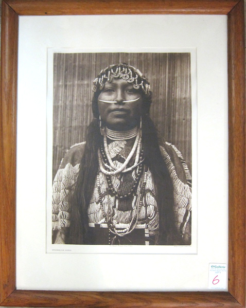 Appraisal: AFTER EDWARD S CURTIS PHOTOGRAVURE Seattle - Wishham Girl from