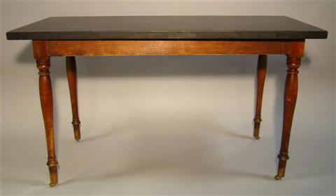 Appraisal: FEDERAL STYLE PINE TABLE WITH SLATE TOP th century New