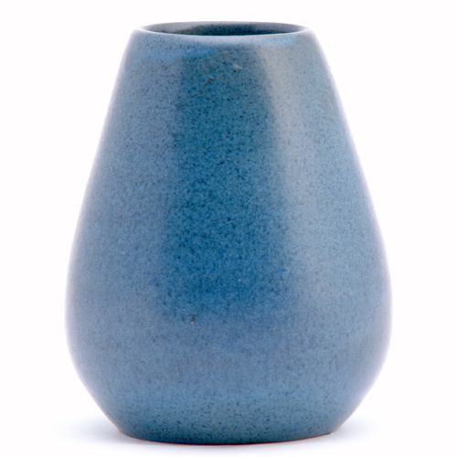 Appraisal: ARTHUR BAGGS Pear-shaped vase covered in a matte speckled blue