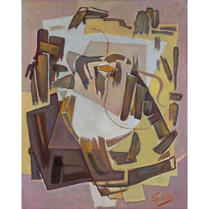 Appraisal: Mario de Ferrante Italian American - Abstract Composition c oil