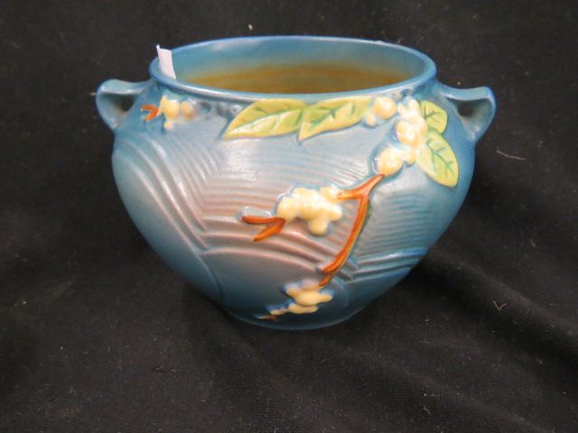 Appraisal: Roseville Snowberry Art Pottery Vase blue excellent