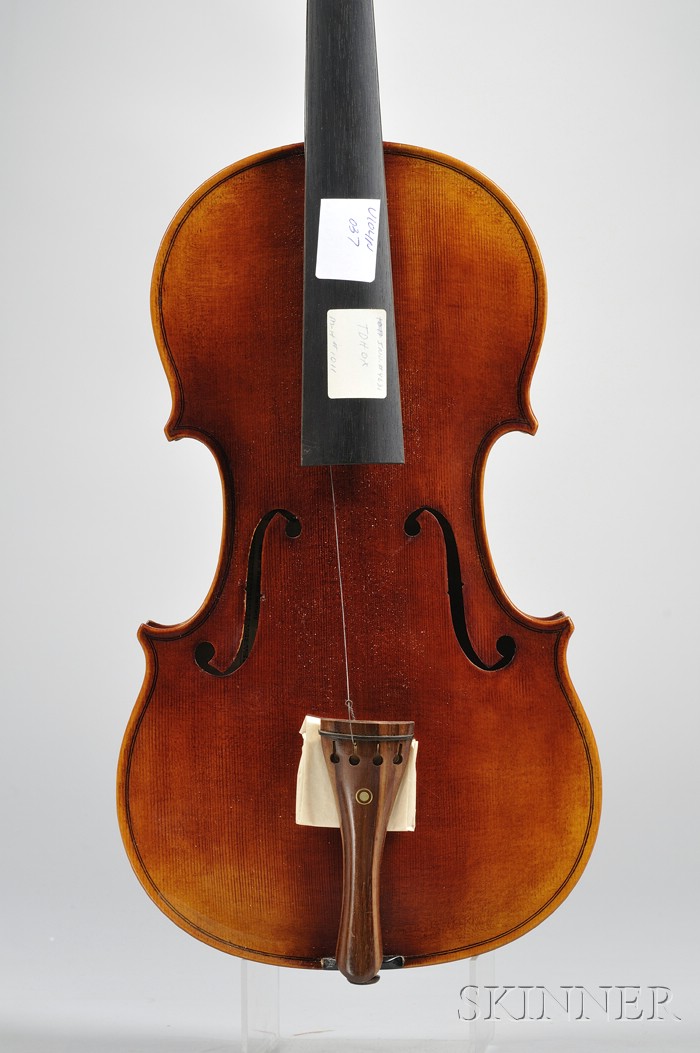 Appraisal: Modern Violin Wenzel Fuchs Erlangen bearing the maker's label length