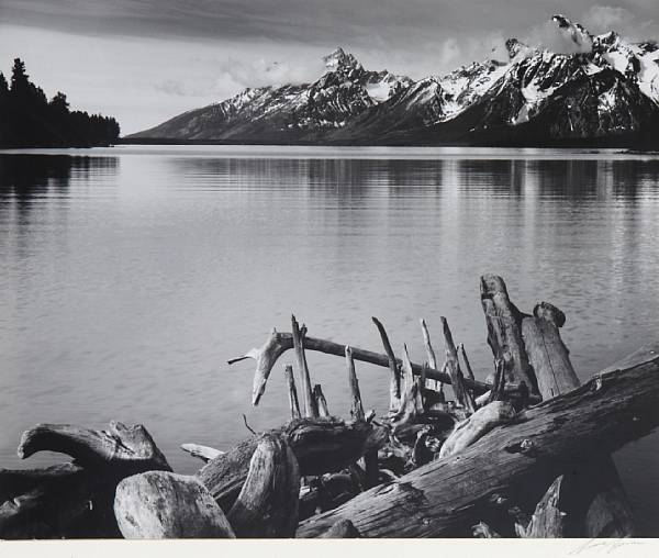 Appraisal: Ansel Adams American - Jackson Lake and the Tetons Gelatin