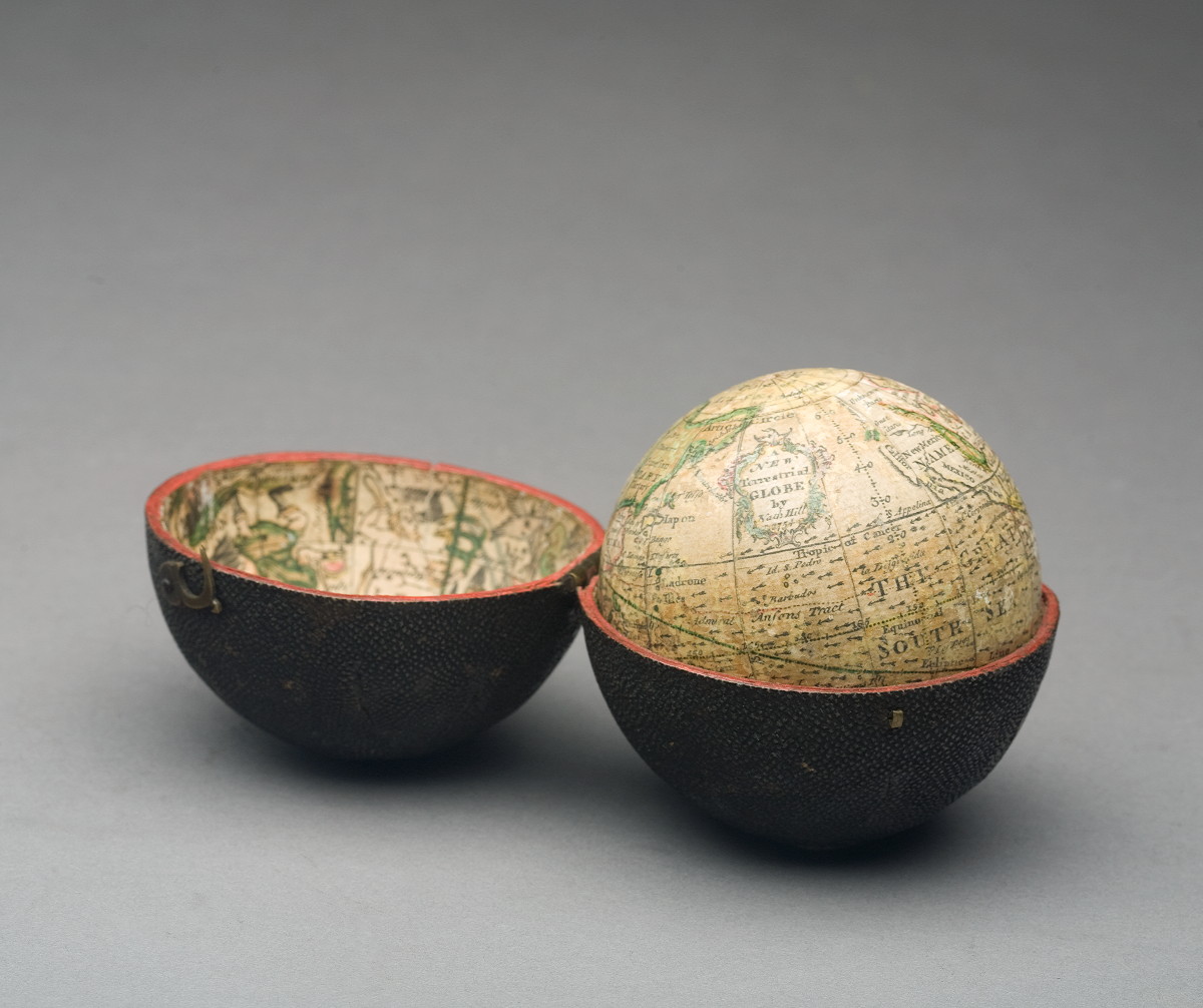 Appraisal: POCKET TERRESTRIAL GLOBE IN SHAGREEN CASE BY NATHANIEL HILL LONDON