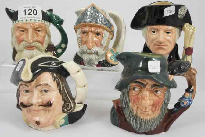 Appraisal: Royal Doulton Small Character Jugs Viking D Captain Henry Morgan