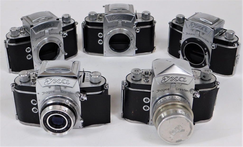 Appraisal: GROUP OF IHAGEE EXA SLR CAMERAS Group of Ihagee Exa