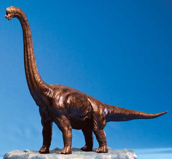 Appraisal: BRONZE SCULPTURE OF CAMARASAURUS Artist Victor M Pracas A well