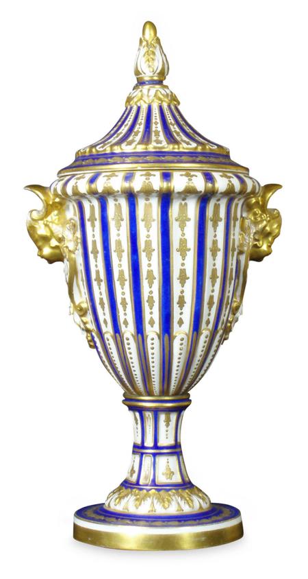 Appraisal: A th century French Sevres style porcelain vase and cover