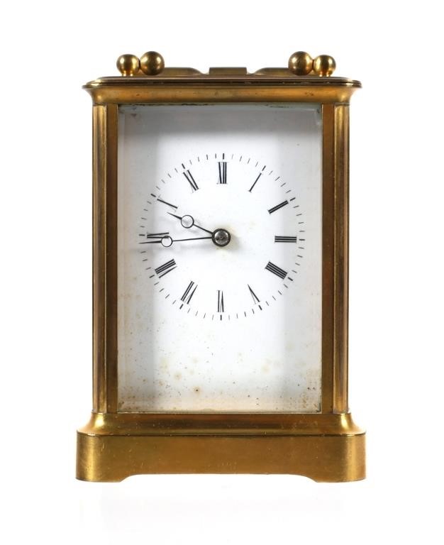 Appraisal: Henri Marc Paris a French brass-cased carriage clock with key