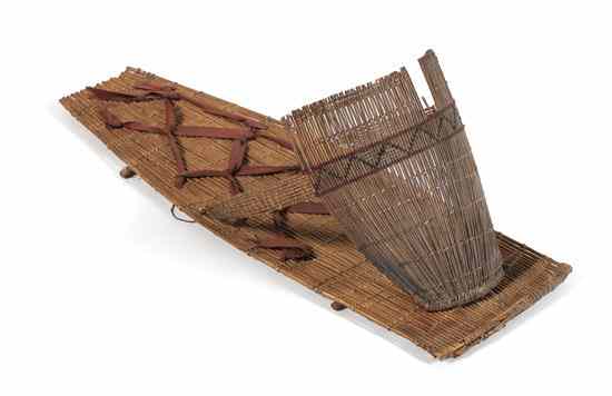 Appraisal: A Northwest California Basketry Cradle Board circa together with a