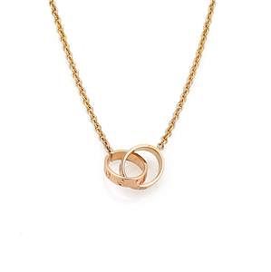 Appraisal: Cartier Baby Love k Gold Double Ring Necklace Cartier Baby