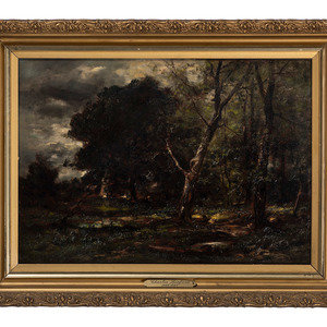 Appraisal: Charles Linford American - Forest Landscape oil on board signed