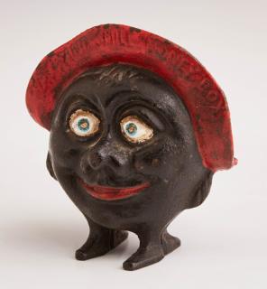 Appraisal: Rare Cast Iron Smile and Save Money Box Bank Rare