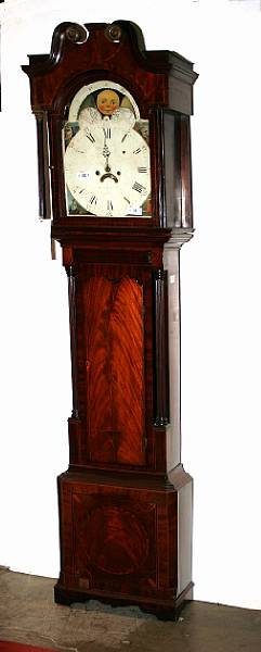 Appraisal: A George III inlaid mahogany tallcase clock third quarter th