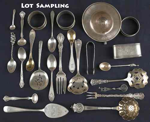 Appraisal: Collection of sterling silver flatware and serving pieces ozt