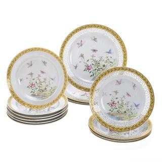 Appraisal: Chinese Export famille rose porcelain dishes Chinese Export famille rose