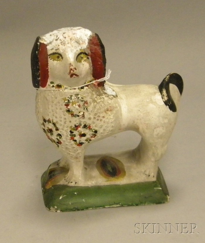 Appraisal: Painted Chalkware Spaniel Figure imperfections ht in