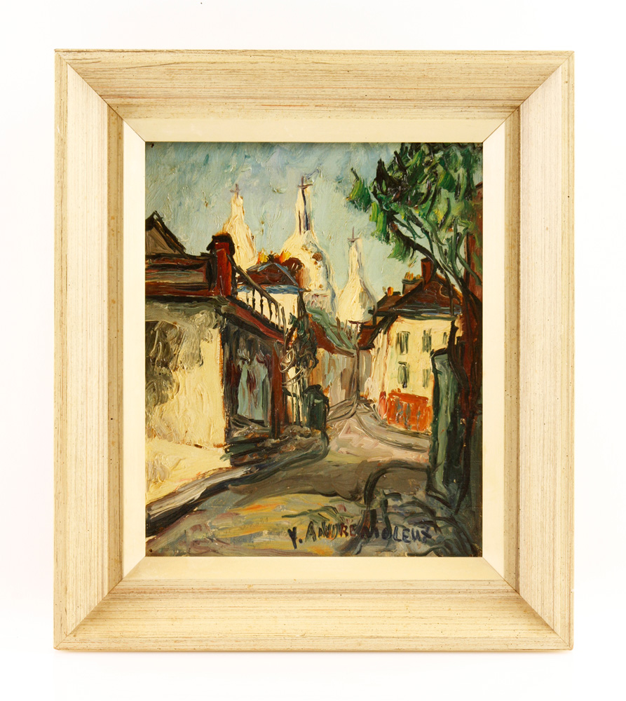 Appraisal: - Moleux Street Scene O C Yves Andre Moleux b