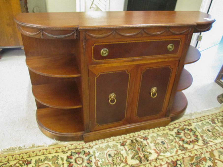 Appraisal: FEDERAL STYLE MAHOGANY SECRETARY BUFFET American mid- th century centering