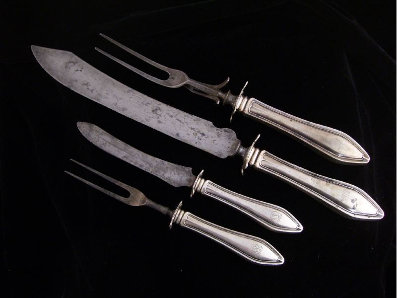 Appraisal: Towle Mary Chilton Carving Sets Includes Large carving set fork