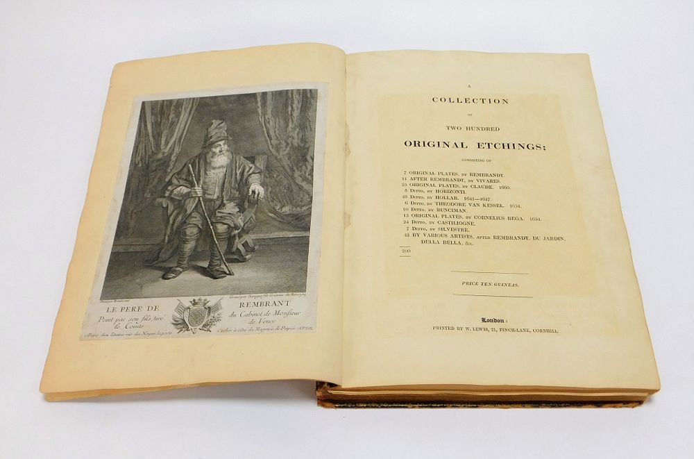 Appraisal: - C Collection of Original Etchings Book England Various ages