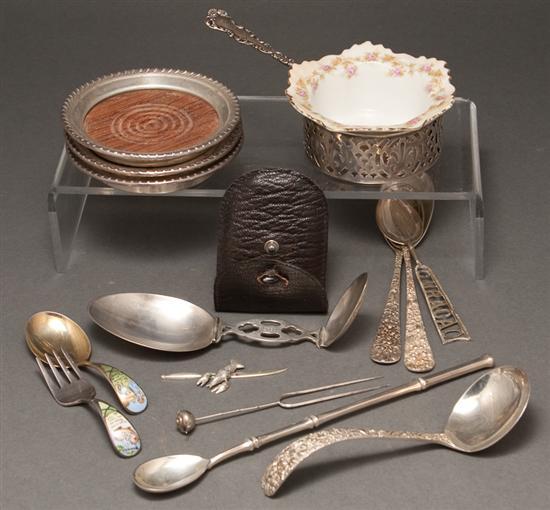 Appraisal: Assorted American silver serving pieces table articles etc including Stieff