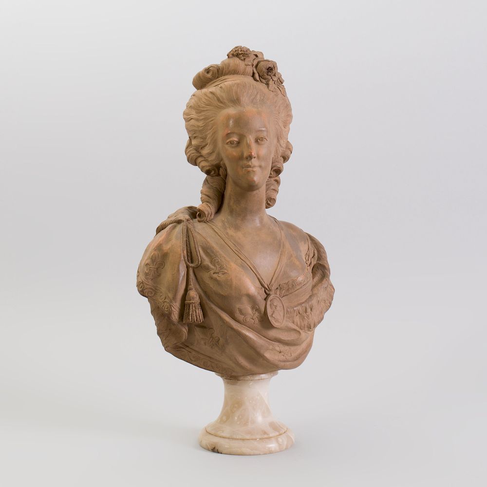 Appraisal: Louis XVI Style Terracotta Bust of Marie Antoinette After F