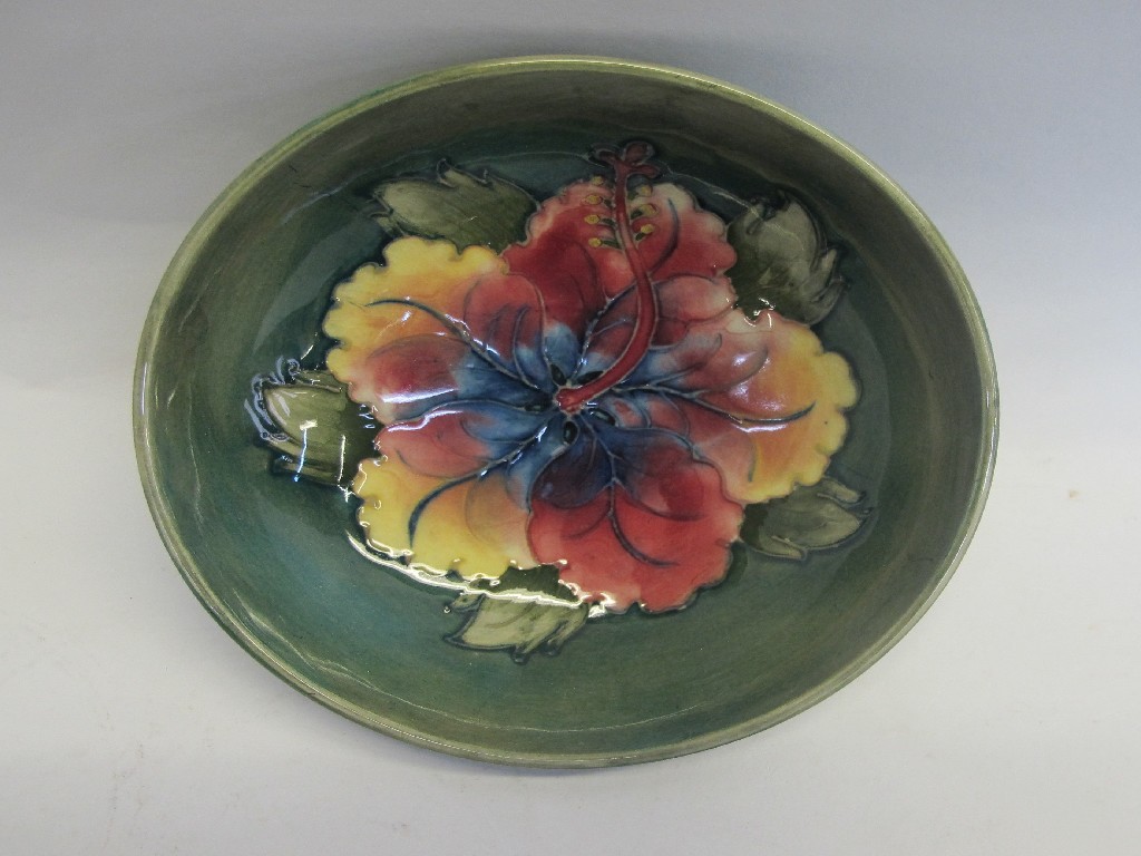 Appraisal: Moorcroft hibiscus dish