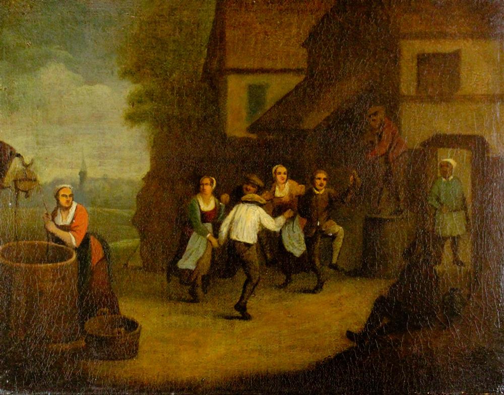 Appraisal: AFTER DAVID TENIERS THE YOUNGER DUTCH TH CENTURY COUNTRY DANCE