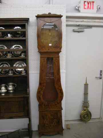 Appraisal: Early Wag Style Grandfather Clock elaborate '' tall