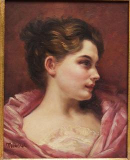 Appraisal: After Francois Nicolas Mouchet Bust-length portrait of a woman in