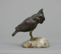 Appraisal: Carved Agate Cockatoo circa early th Century Handsome carving in