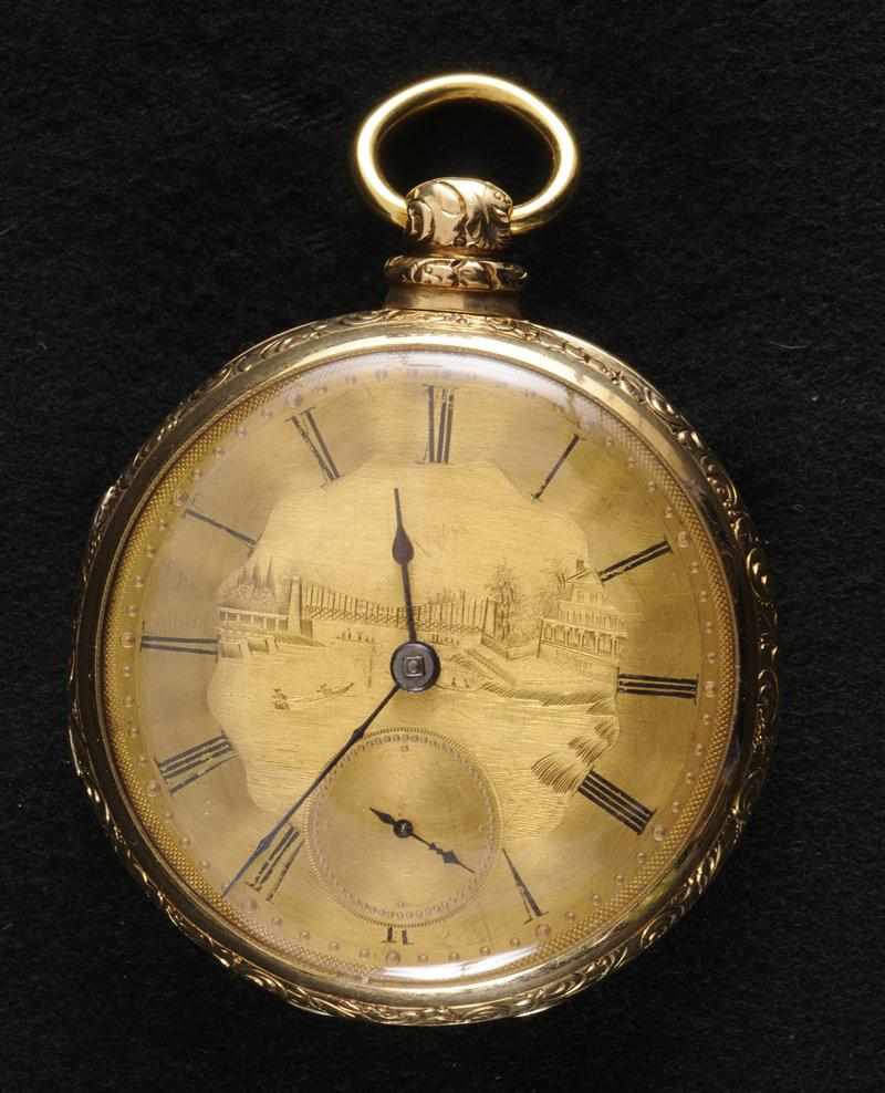 Appraisal: W M ROBINSON K GOLD POCKET WATCH Serial in diam