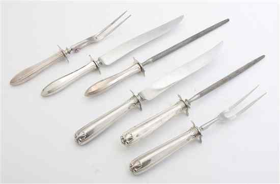 Appraisal: An American Sterling Silver Carving Set Towle in the London