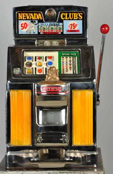 Appraisal: Nevada Club Open Front Light-Up Slot Machine Description Yellow plastics